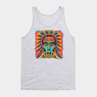 New World Gods (6) - Mesoamerican Inspired Psychedelic Art Tank Top